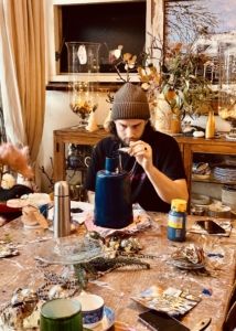 Exclusieve workshops vazen beschilderen in kerstsfeer in Leende