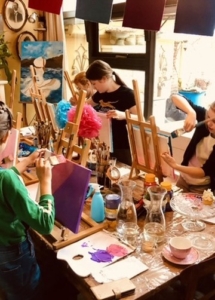 KInderworkshop schilderen met high tea in Leende