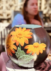 Exclusieve Workshops bolvaas beschilderen met culinaire lunch in Leende @mariannebaijens