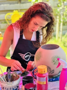 exclusieve Workshops bolvaas beschilderen met culinaire lunch in Leende @mariannebaijens