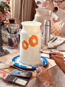 Exclusieve Workshops vaas beschilderen met culinaire lunch in Leende @mariannebaijens