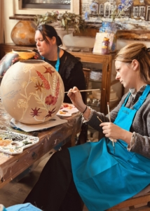 Workshops XXl vaas beschilderen in Leende @mariannebaijens 