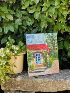 Schildervakantie Dordogne-Marianne Baijens schildert met cursisten in Frankrijk